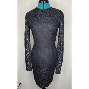 Tobi long sleeve black lace dress - small?  see measurements